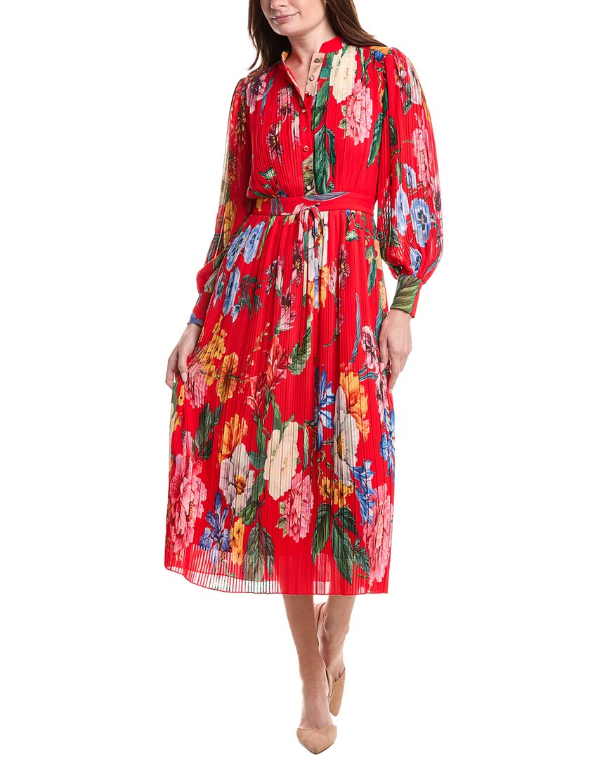 tahari maxi dress Tahari Retro Floral Maxi Dress In Retro Floral Swirl