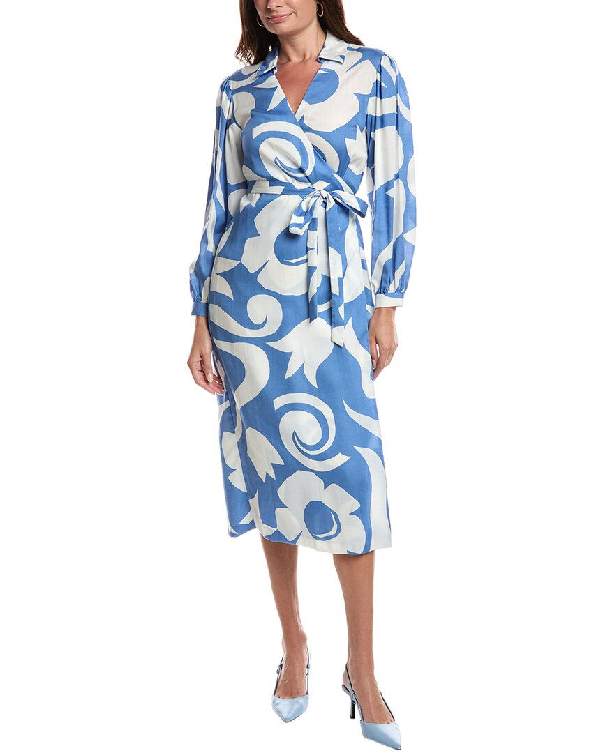 light blue midi wrap dress Rebecca Taylor Midi Wrap Dress, Blue / Regular 4 (S)