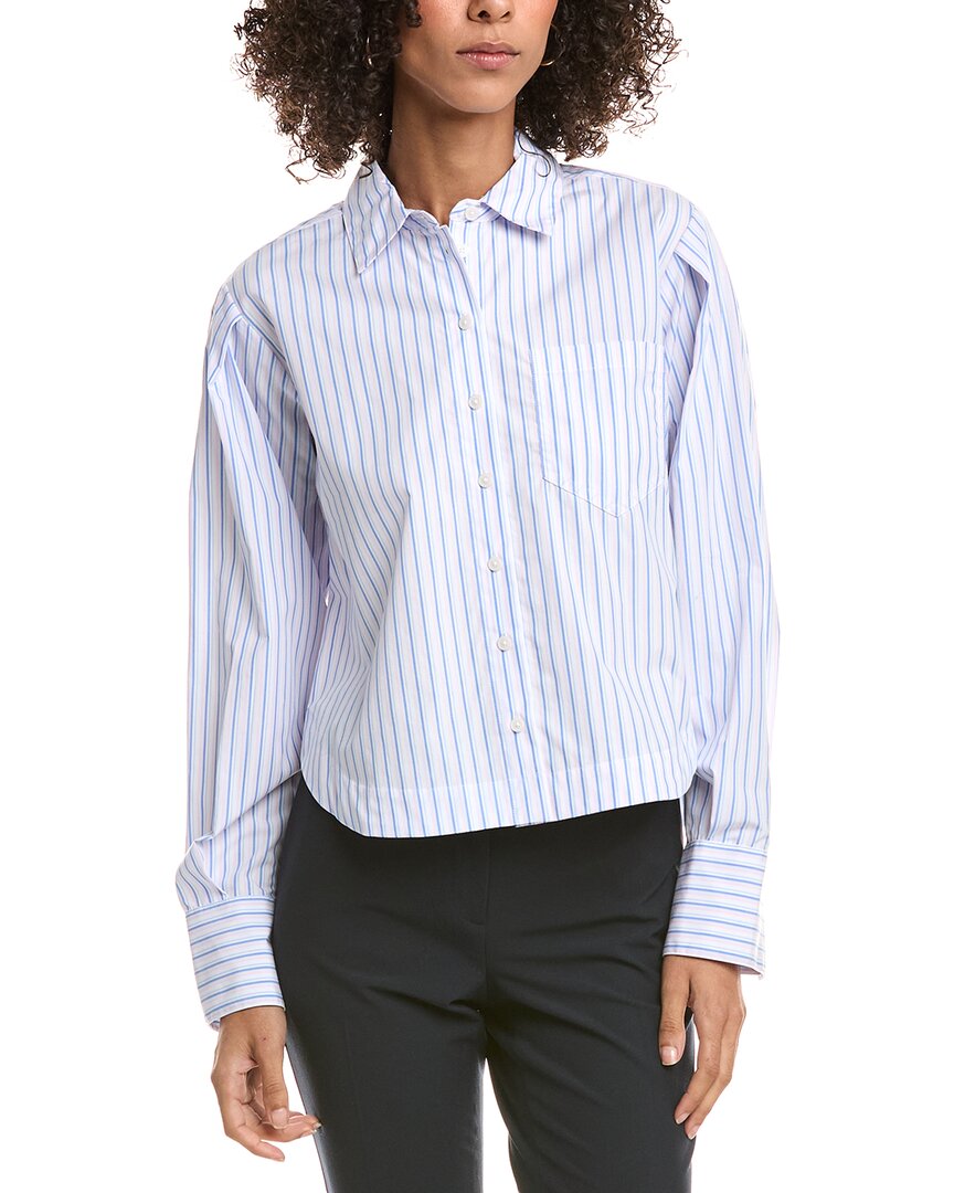 Derek Lam 10 Crosby Estrella Striped Cropped Button-Up Shirt – Bluefly