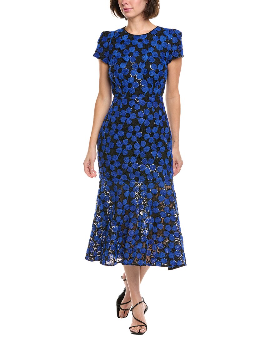 Milly Tahlia Rose Tulle Lace Midi Dress
