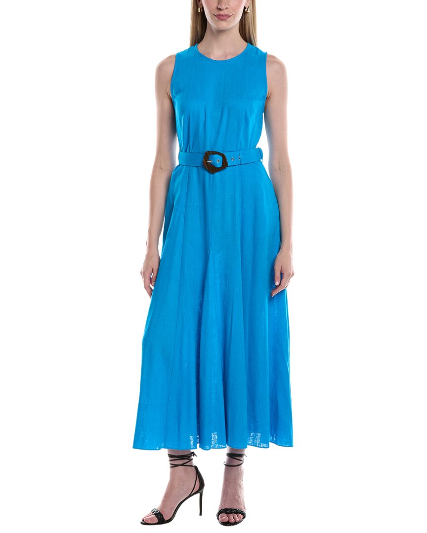 Diane Von Furstenberg Elliot Linen-Blend Midi Dress