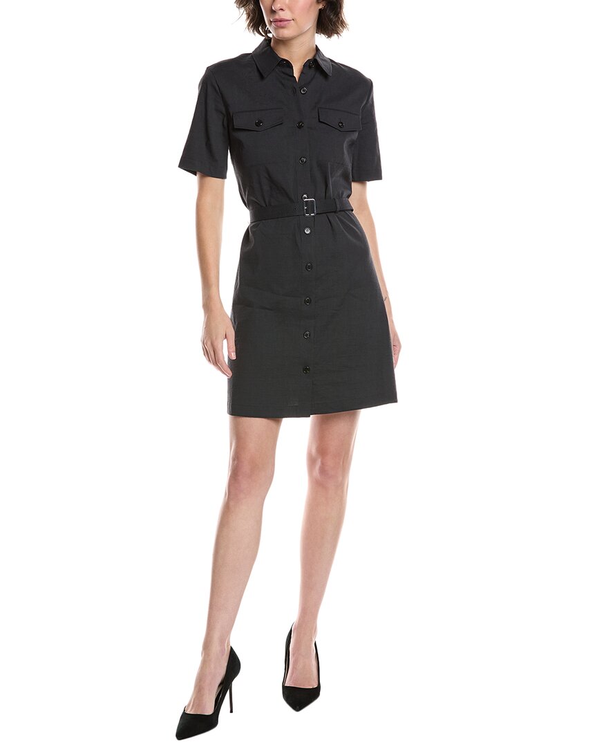 Theory Mini Linen-Blend Shirt Dress – Bluefly