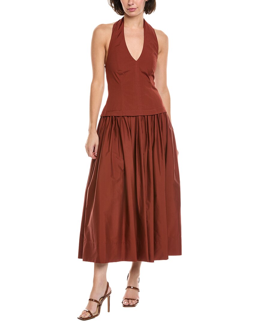 knee length dresses for ladies A.L.C. Women's Nora Midi Dress - Red