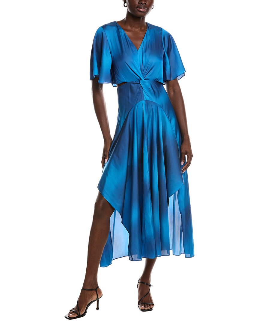 Maje Women's Satin-look Maxi Dress - Blue