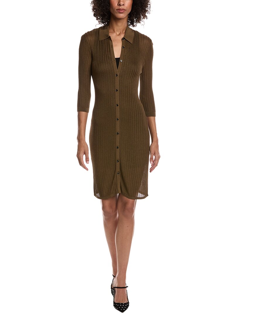 helmut lang off the shoulder dress Helmut Lang Pointelle Polo Dress