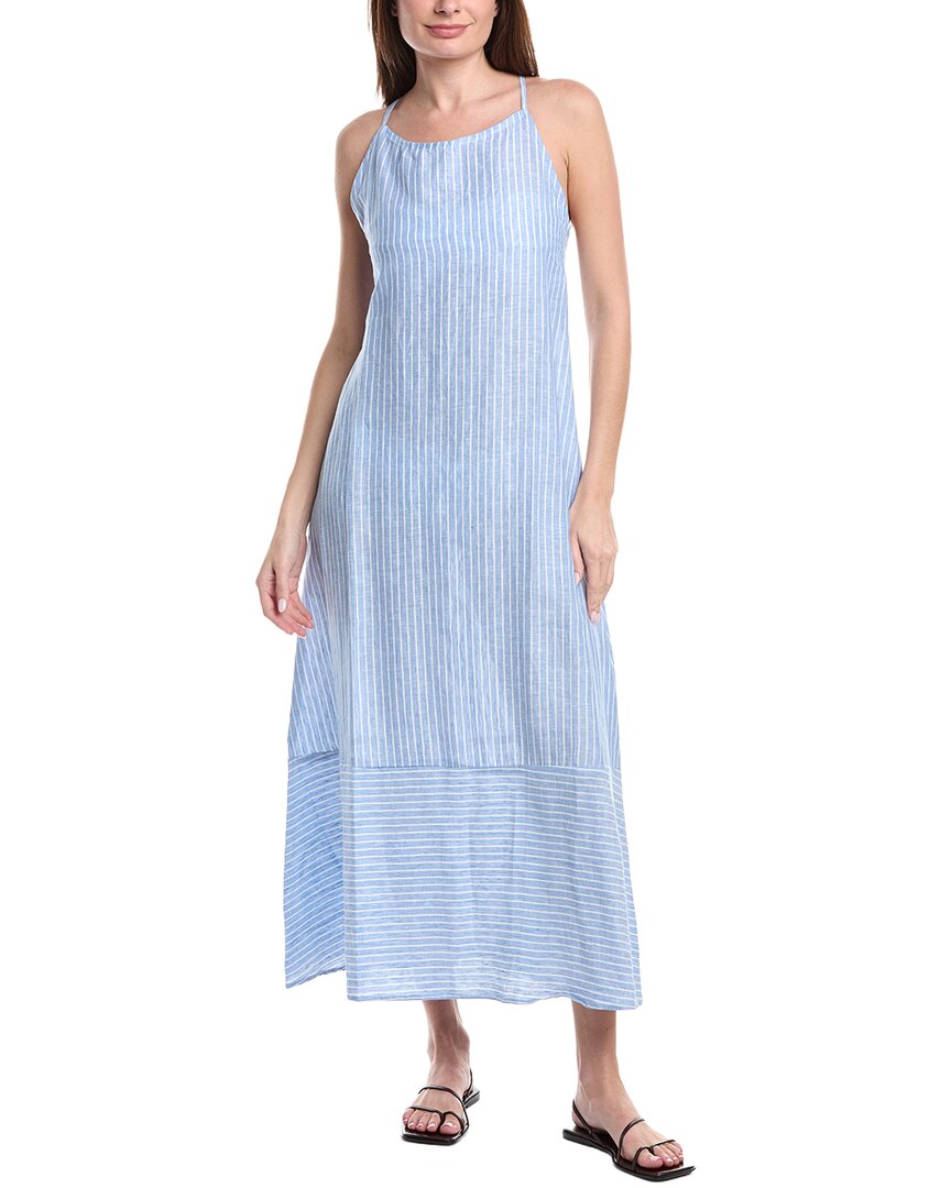 Vitamin A Mari Linen Maxi Dress, Blue / Regular 12 (L)