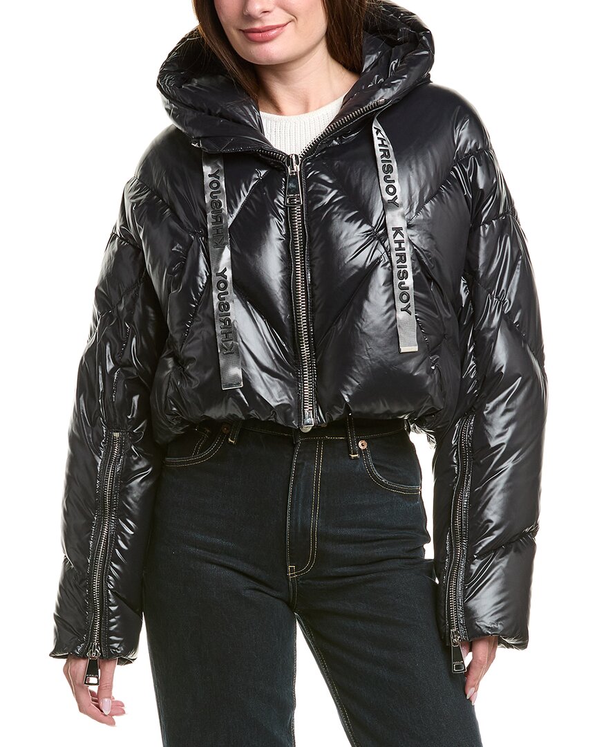Khrisjoy Khris Cropped Shiny Puffer Jacket – Bluefly