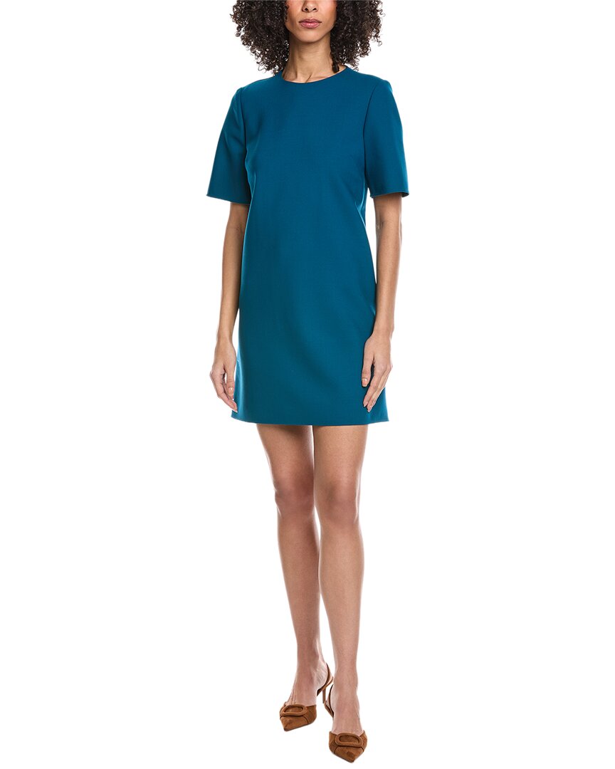 Oscar de La Renta Solid Silk-Lined Wool-Blend Shift Dress