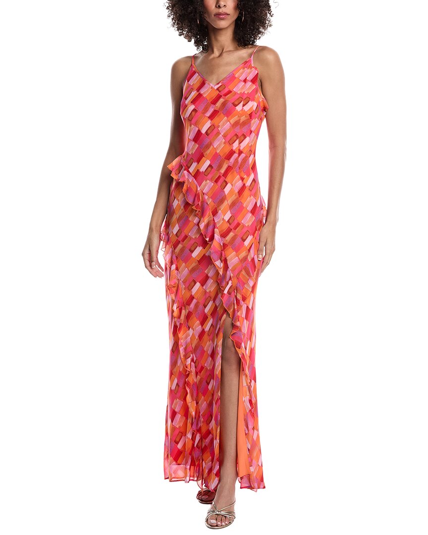 Milly Sunset Tile Ruffle Maxi Dress 0 Milly Sunset Tile Ruffle Maxi Dress 0