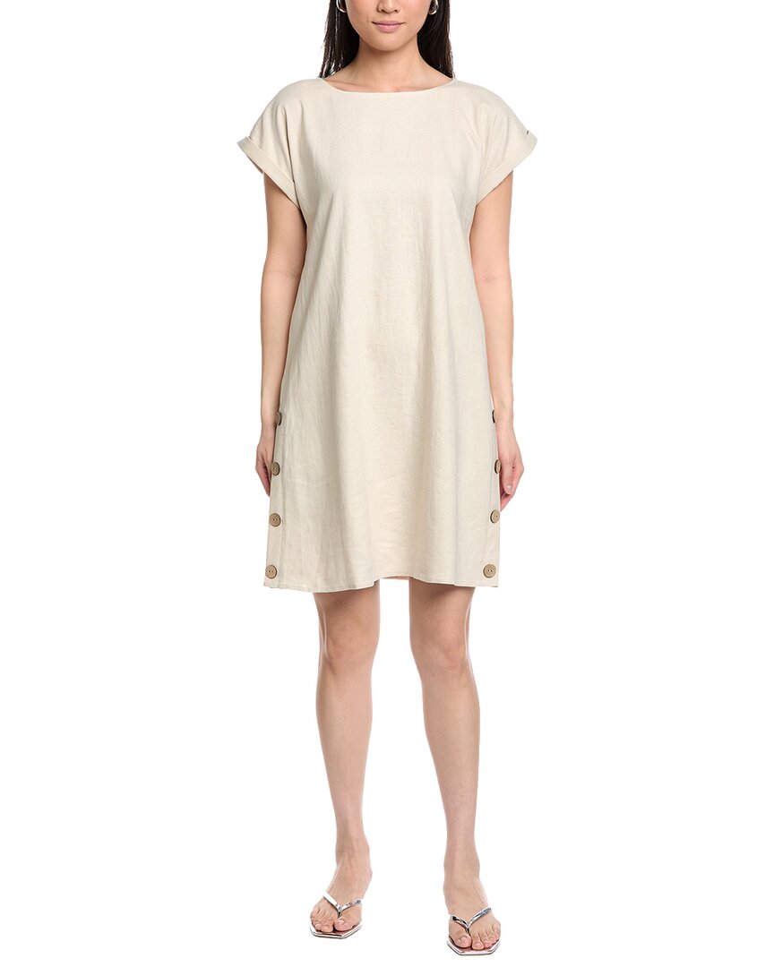 Jones New York Linen-Blend Swing Dress