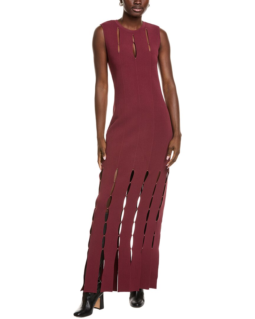 St. John Stretch Knit Slit Gown
