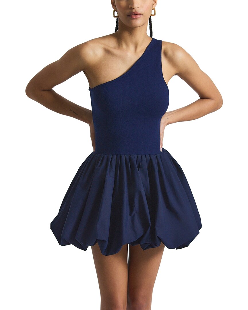 Derek Lam 10 Crosby Women's Calla Mixed Media Compact Knit Balloon Dress - Blue - Size M - Navy Derek Lam 10 Crosby Women's Calla Mixed Media Compact Knit Balloon Dress - Blue - Size M - Navy