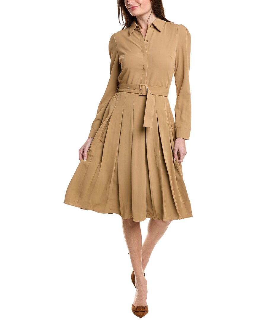 English Factory Pleated Collared Midi Dress