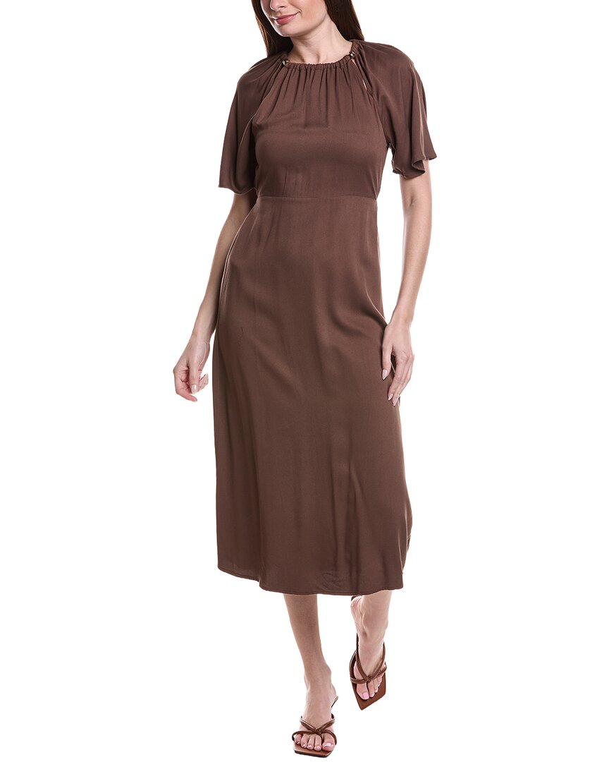 anna midi dress Anna Kay Maelsa Midi Dress, Brown Multi / Regular 4 (S)