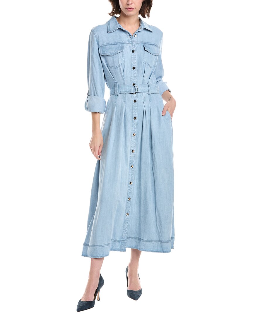 blue tahari dress T Rolled Sleeve Button Down Midi Shirtdress – Bluefly Maxi dress