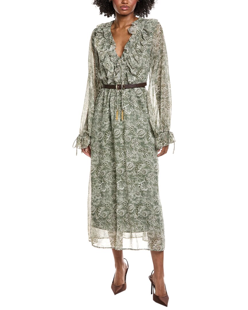 colette wrap midi dress Women's Chic Floral V-Neck Button A-Line Knee-Length Dress  Nivalho Studio