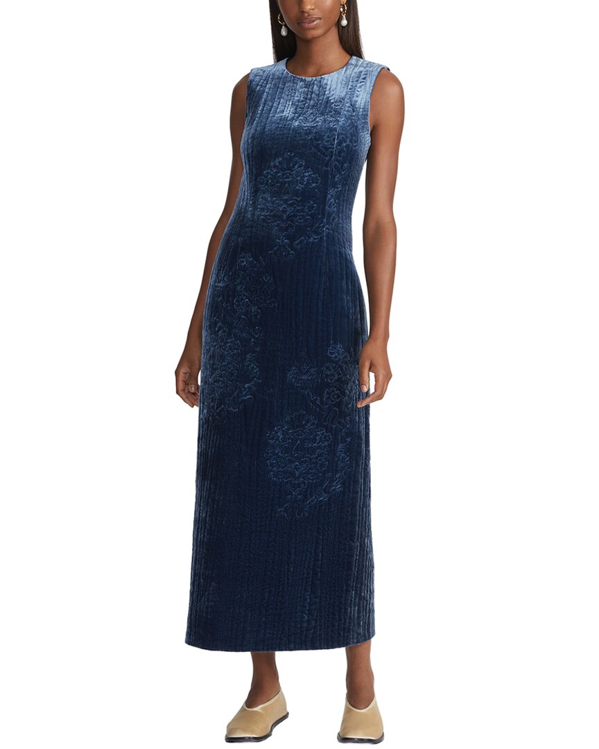 baroque blue dress Lafayette 148 New York Embroidered Silk-Blend Sheath Dress, / 4 more ethereal spirit SID-D25619 Escada navy blue cocktail Size:M/UK - 10