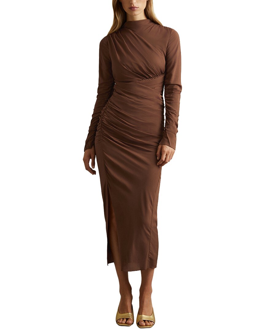 reiss rene hybrid midi dress Reiss Kelly Ruched Midi Dress – Bluefly