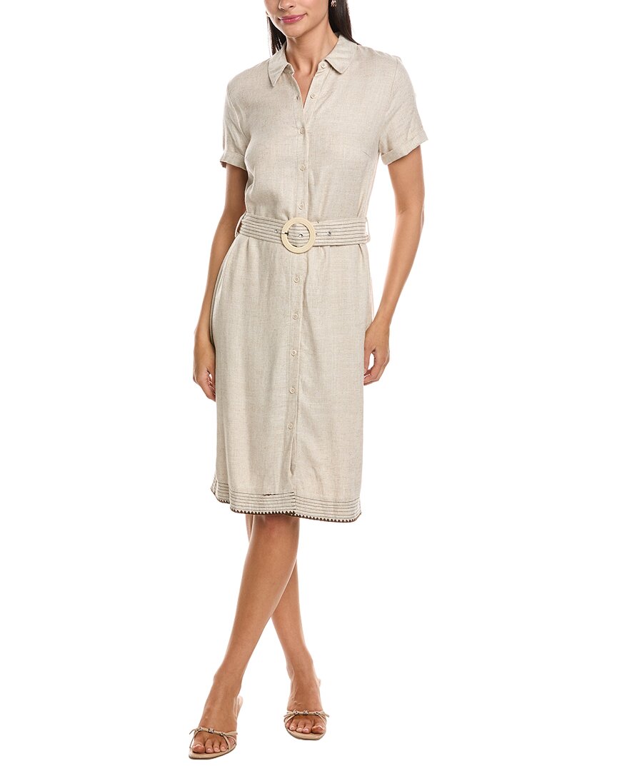 Nanette Nanette Lepore Maxi Linen-Blend Shirt Dress