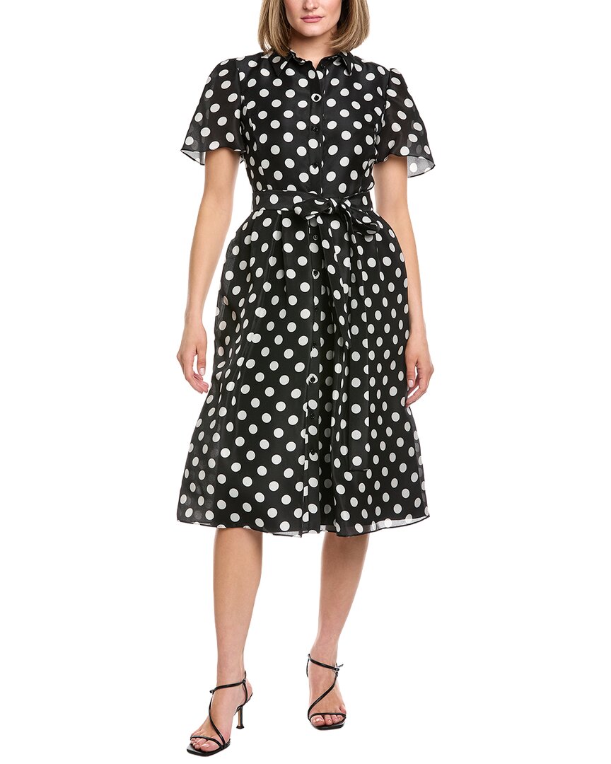 Carolina Herrera Silk Shirtdress, Black / Regular 00 (XXS)