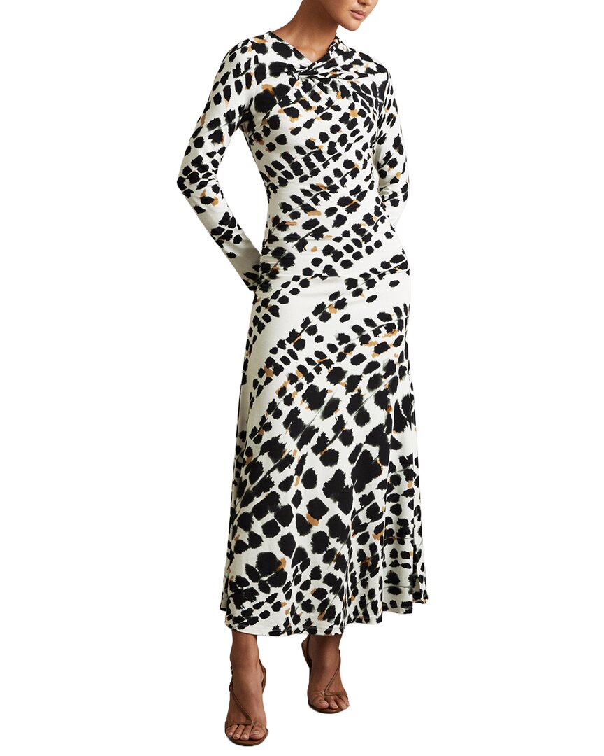 trouser mens black dress pants black pant Reiss Vanita Printed Midi tie neckline sleeve:36/37 PATTERN - A Line flower button
