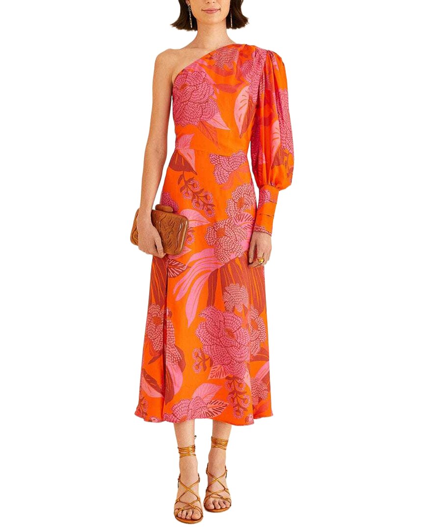dewdrop floral red one shoulder midi dress Buy Anthropologie Red One-Shoulder Floral Cutwork Midi Dress from Next USA