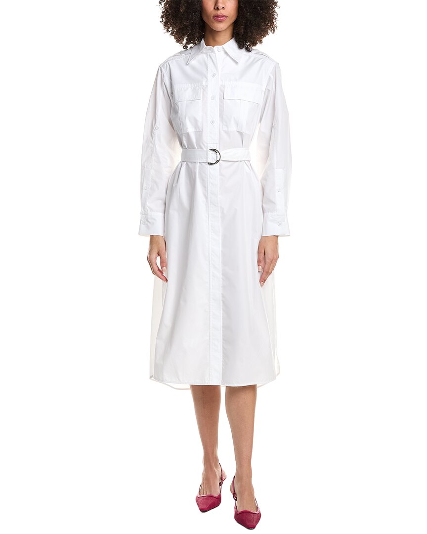 phillip lim shirt dress Poplin Utility Midi Shirt Dress - White
