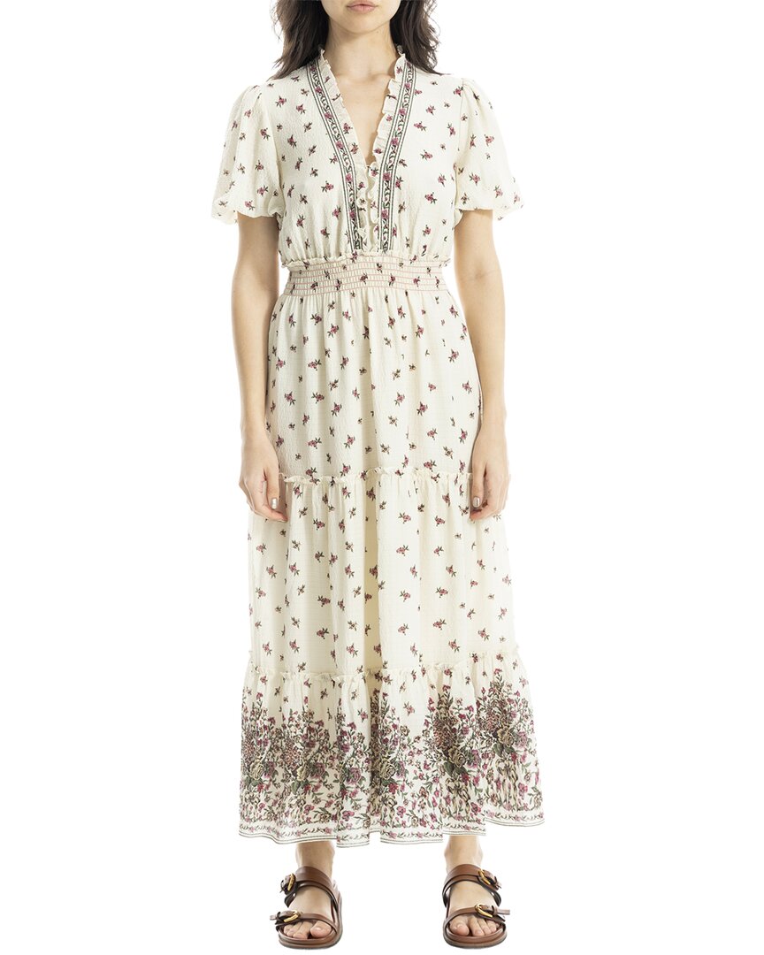 Max Studio V-Neck Tiered Maxi Dress