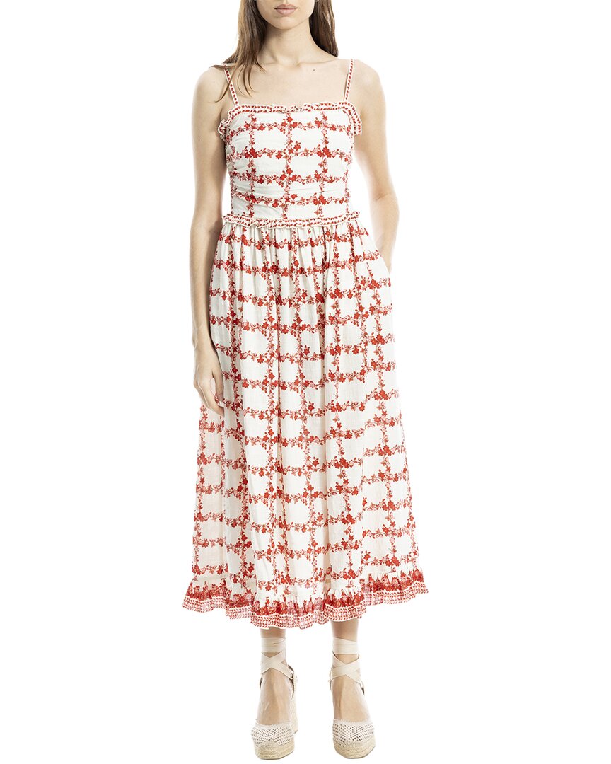 Max Studio Straight Neck Spaghetti Strap Maxi Dress - White