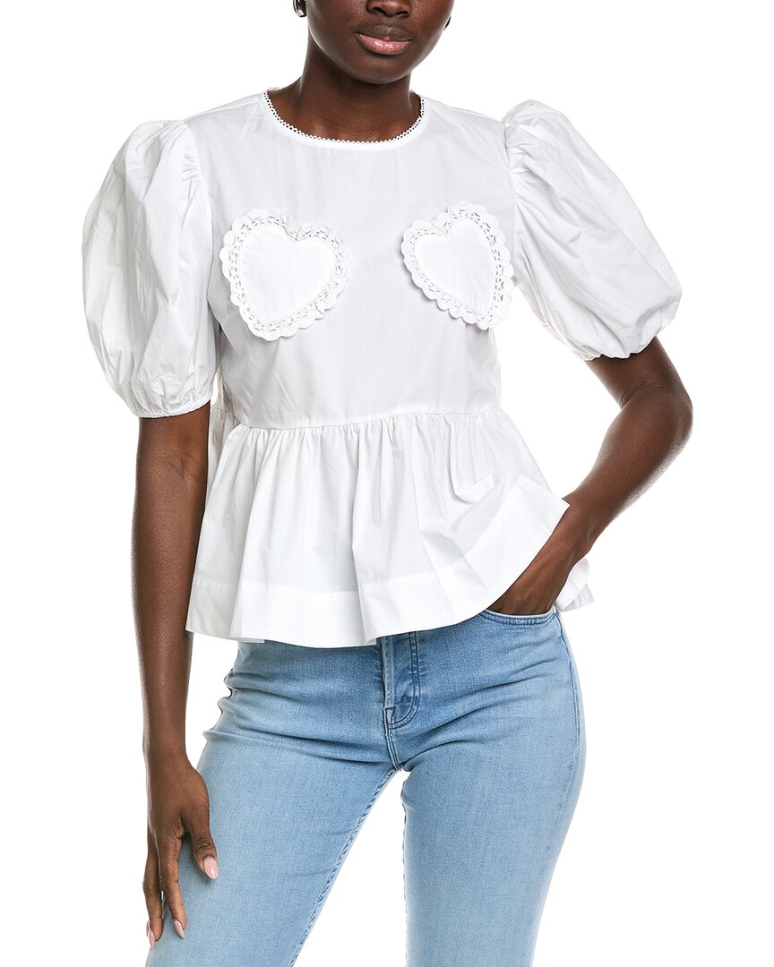 muguet heart button peplum tops 【公式通販】 muguet heart button peplum tops 【公式通販】