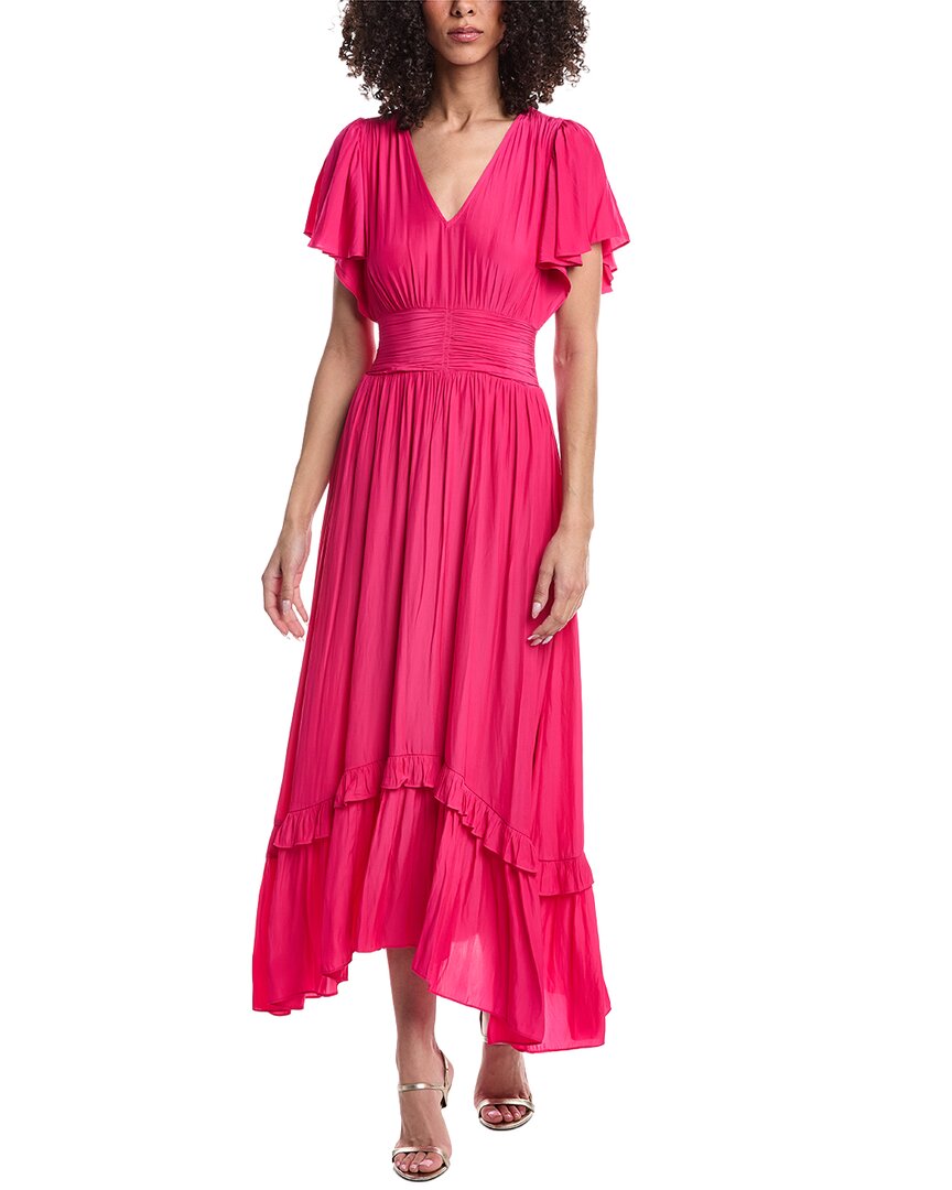 Ramy Brook Joanie Short Sleeve Maxi Dress in Pink Petunia