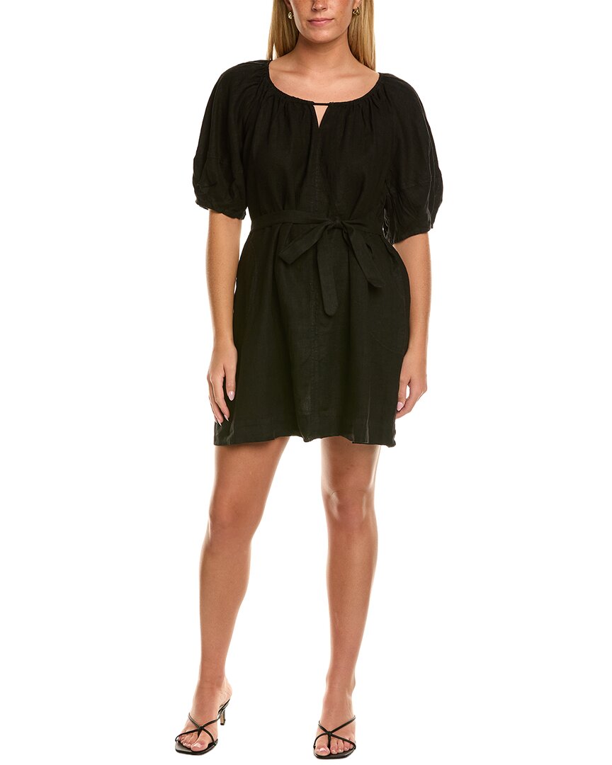 greta mini dress Velvet By Graham & Spencer Short Sleeve Linen Brown Casual Dresses | The Greta Embroidered Mini a-line midi dresses Color:chiffon color
