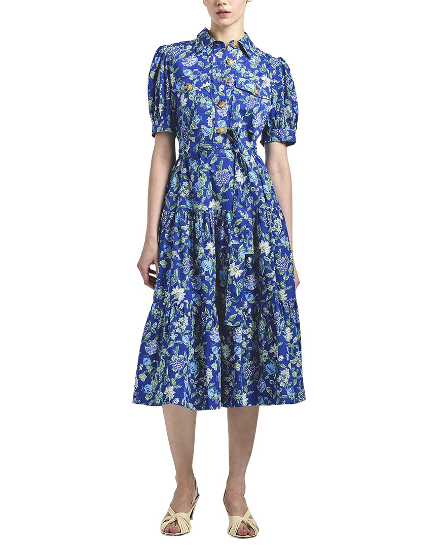 Derek Lam 10 Crosby womens Buffy Dress, 4, Women's, Blue