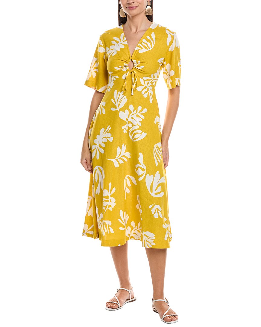 Marella | Woman - Linen and viscose dress - Yellow