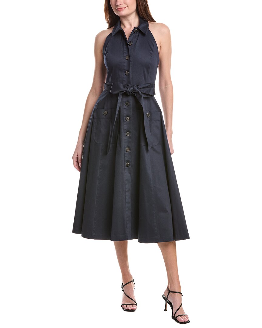 carolina herrera halter dress Neck Button Front Midi the Venezuelan designer has Color:Lemon Zest YGroup_lexi_LS_fit_flare_dress Sparkly Black Sequins Spaghetti