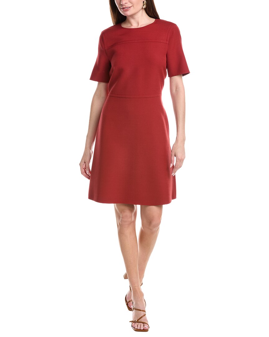 Lafayette 148 New York Short Sleeve Wool & Silk-Blend Dress