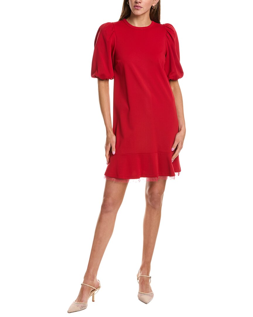 Red Valentino Puff Sleeve Shift Dress