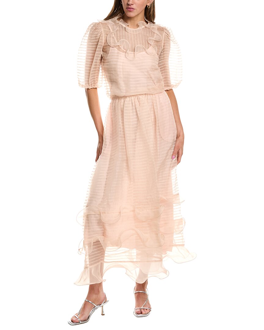Red Valentino Ruffle Silk Maxi Dress – Bluefly