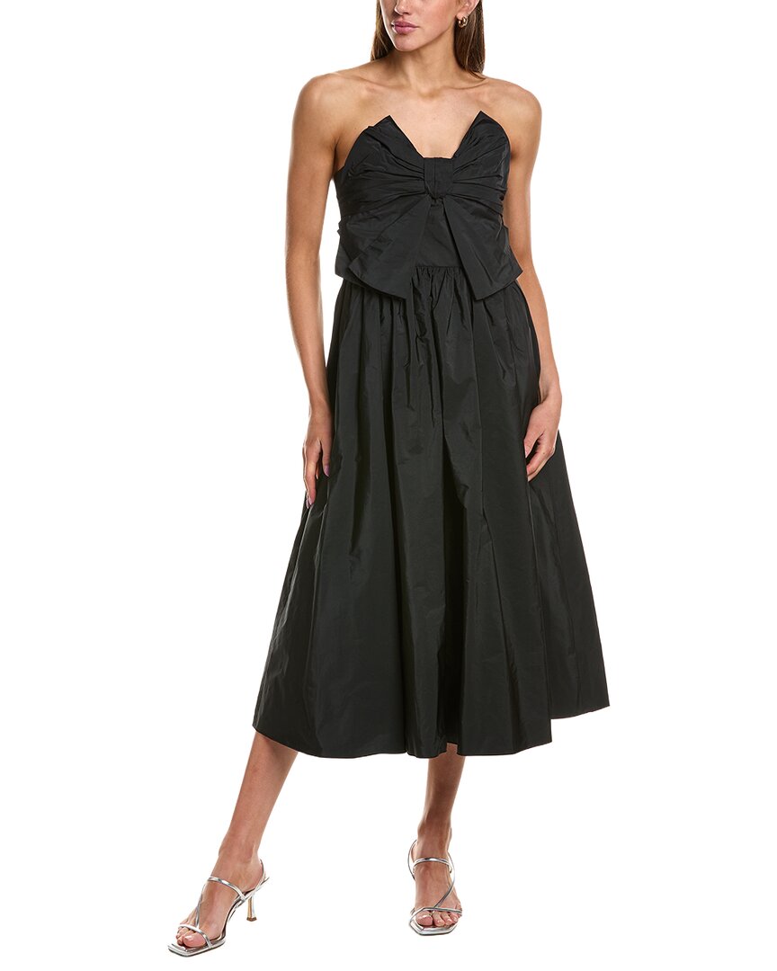 Red Valentino Taffeta Bow Midi Dress Red Valentino Taffeta Bow Midi Dress