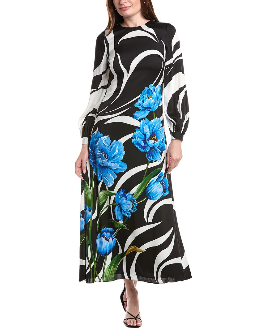Elie Tahari The Renata Silk-Blend Maxi Dress