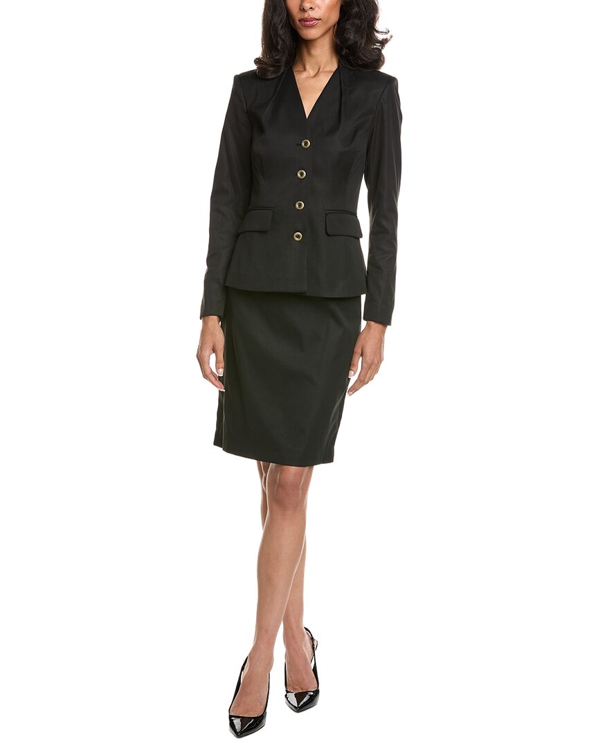 dress long black NWT Tahari ASL Boucle Tweed Mini Dress with Rhinestones Size 2 Petite –  theuntamedthread.com main image 0