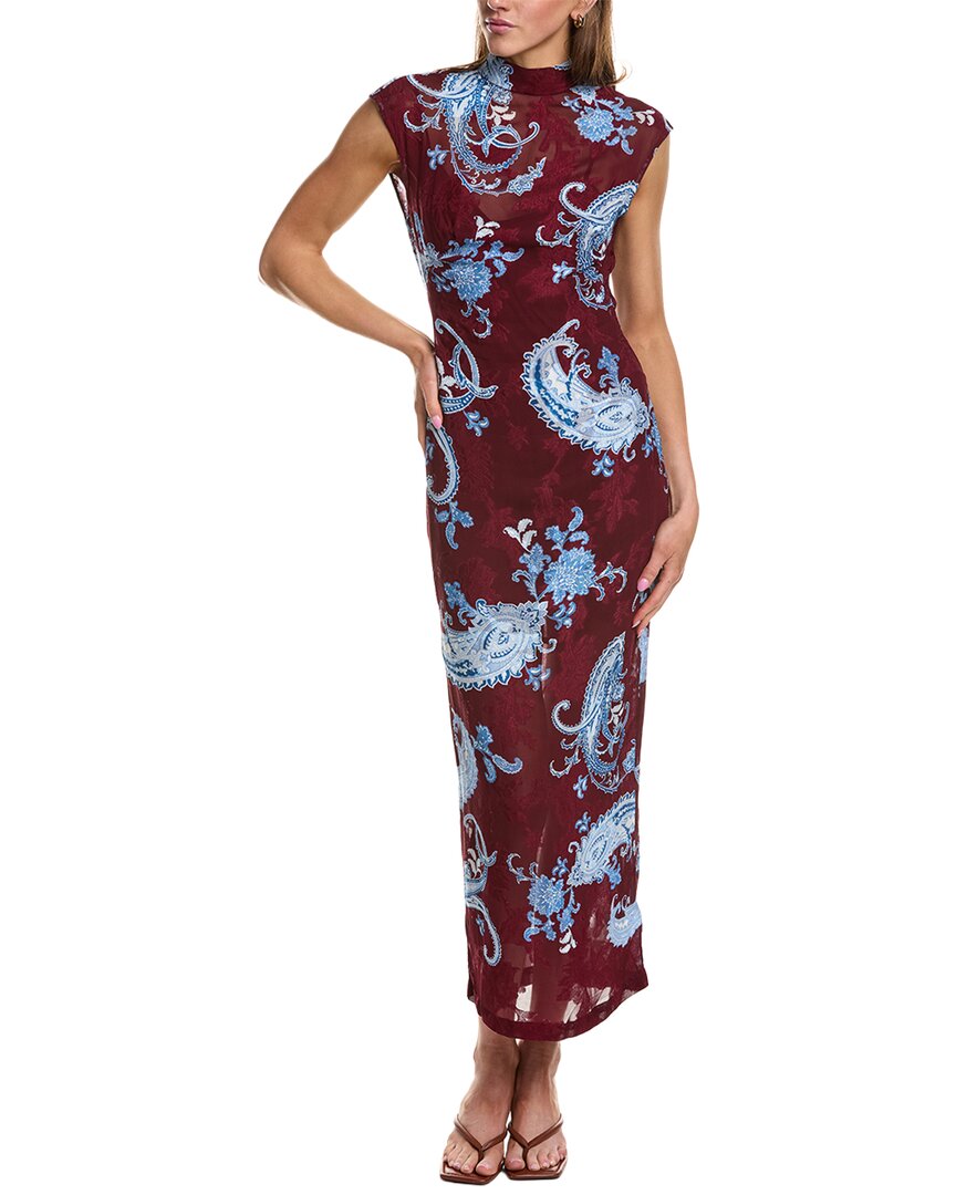 hemant and nandita maxi dress Hemant & Nandita Burnout Jacquard Maxi Dress