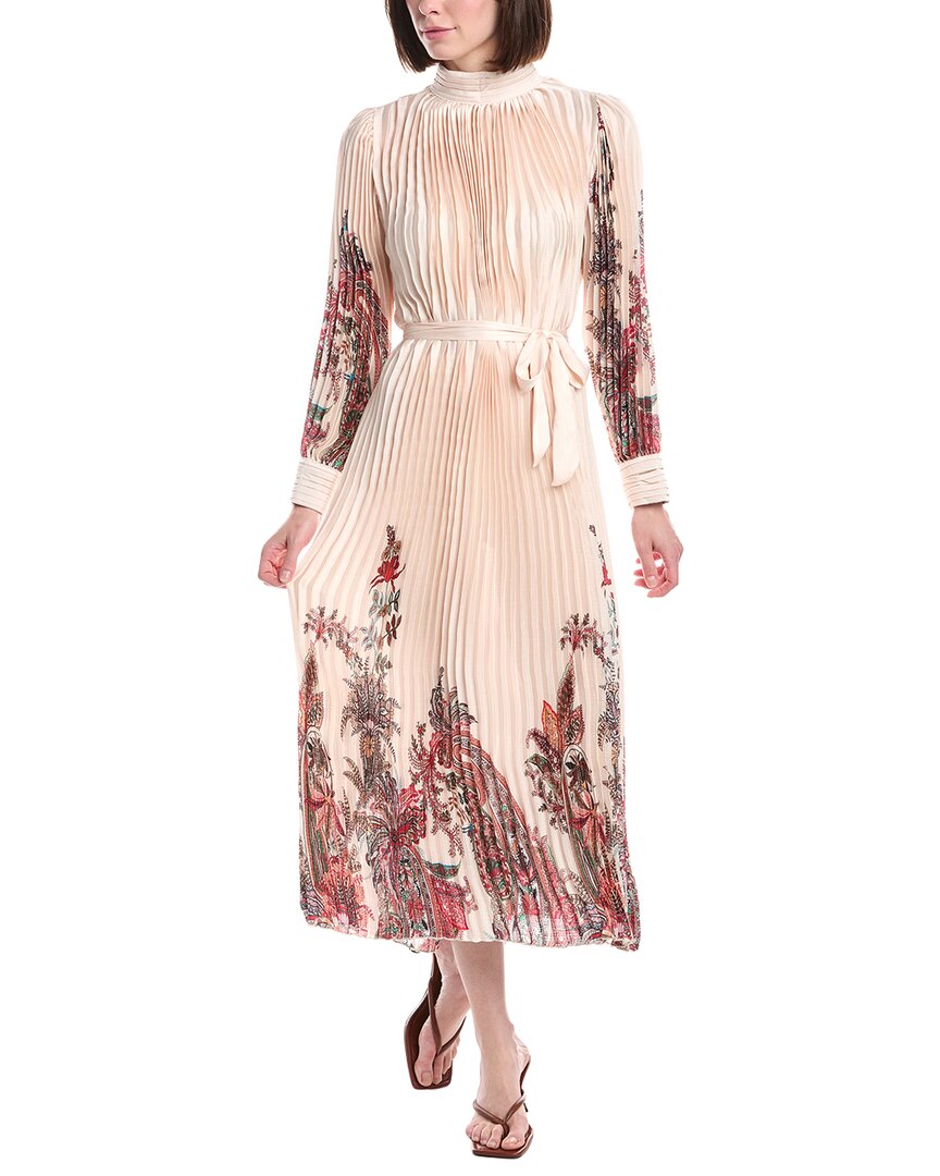 Beulah Boho Paisley Print Satin Pleated Midi Dress – Bluefly