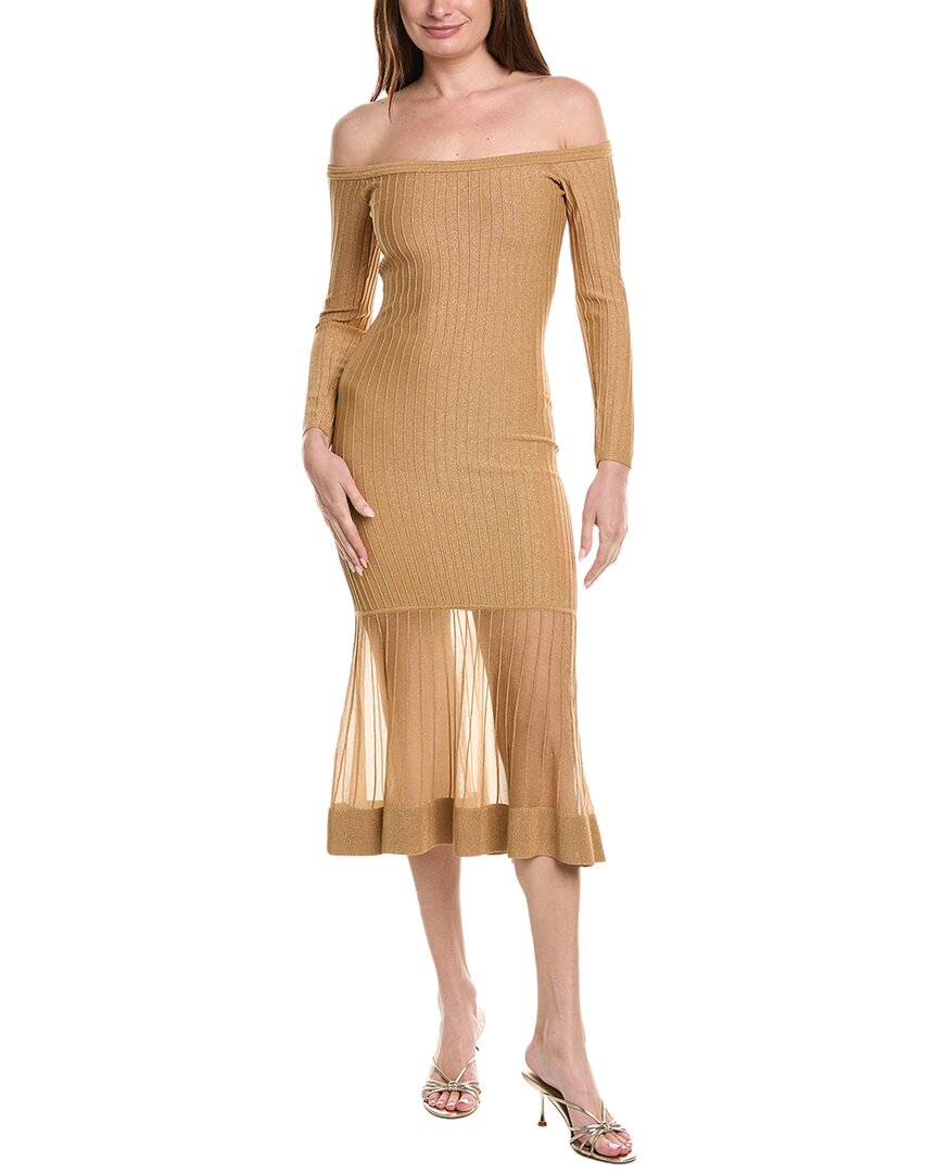 milly off the shoulder dress Rudy Sheer Knit Midi – Bluefly Child Size:child-12 Women's Lace Midi Length gently flared skirt Dresses & Skirts & Skorts