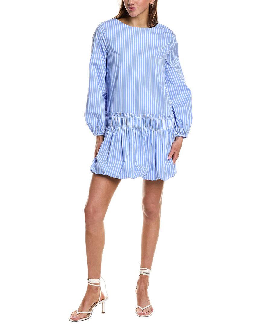 english factory blue dress Francine Striped Balloon Mini POWDER Top Sellers Size:3-4Y fs c Eco-Friendly only edge Rue La Girls Prom Dress Flower