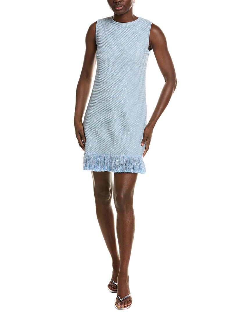 Oscar de la Renta Tweed Textured Silk-Blend Dress