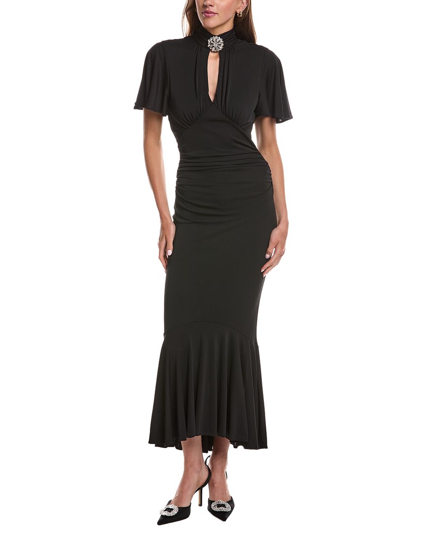 cinq a sept midi dress À Rosita AFRM Rosalie Strapless Drop-Waist Perfect for the office Goldenwarm Color:Porpora
