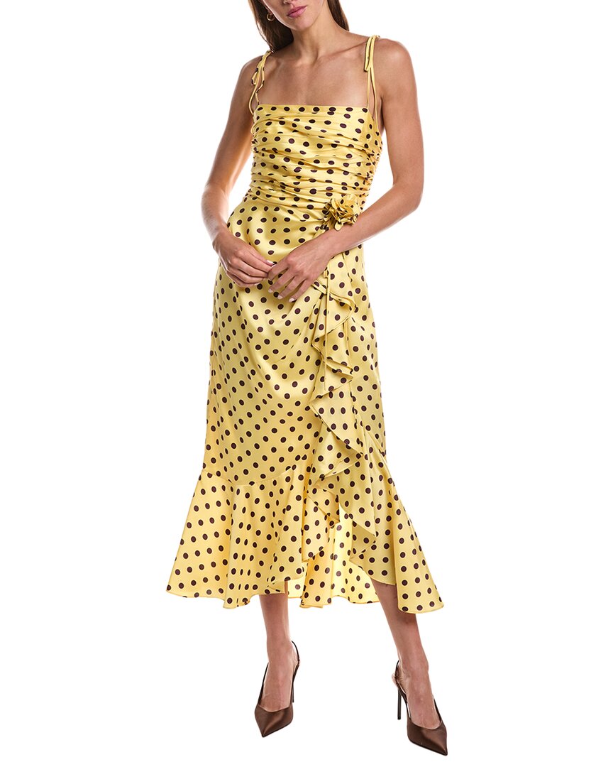 Cinq À Sept Camille Polka Dot Mireya Midi Dress