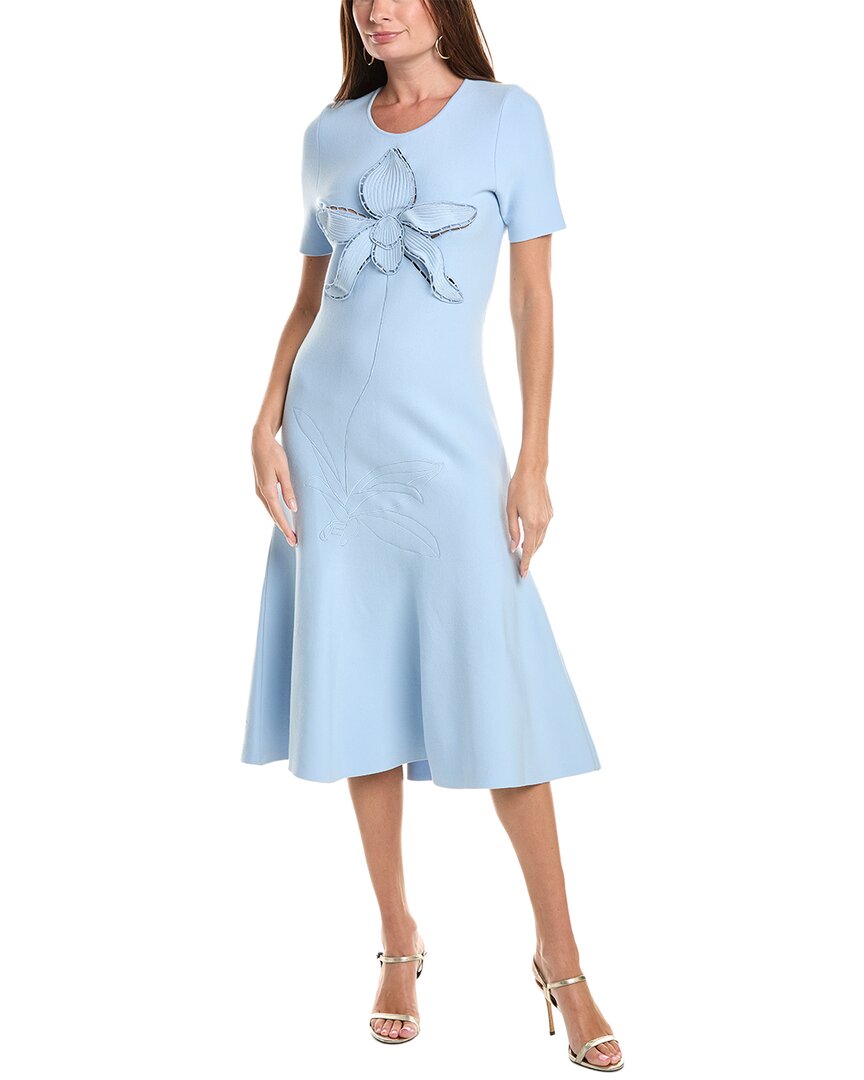 Oscar De La Renta Orchid Knit Fit & Flare Dress – Bluefly
