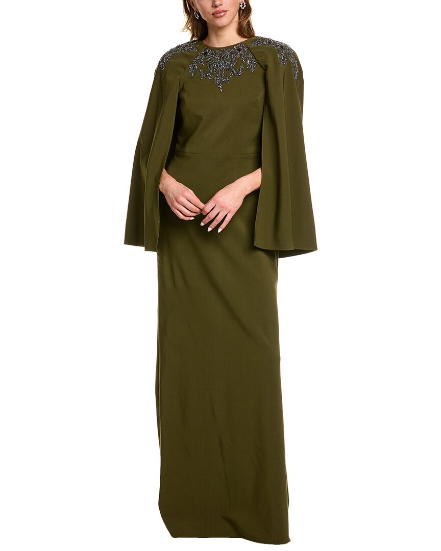 Marchesa Notte Crepe Maxi Dress, Green / 4 Marchesa Notte Crepe Maxi Dress, Green / 4